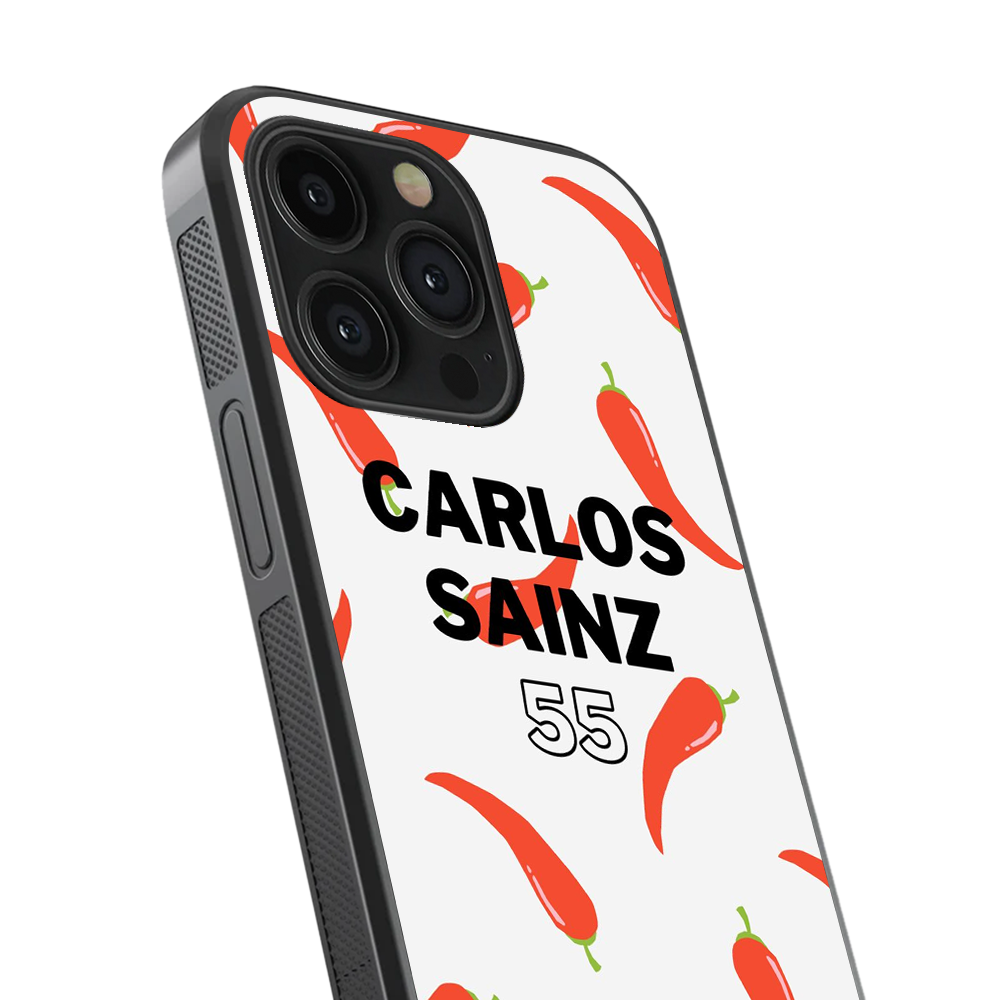 F1 Carloz Sainz Pop Culture Glass Phone Case