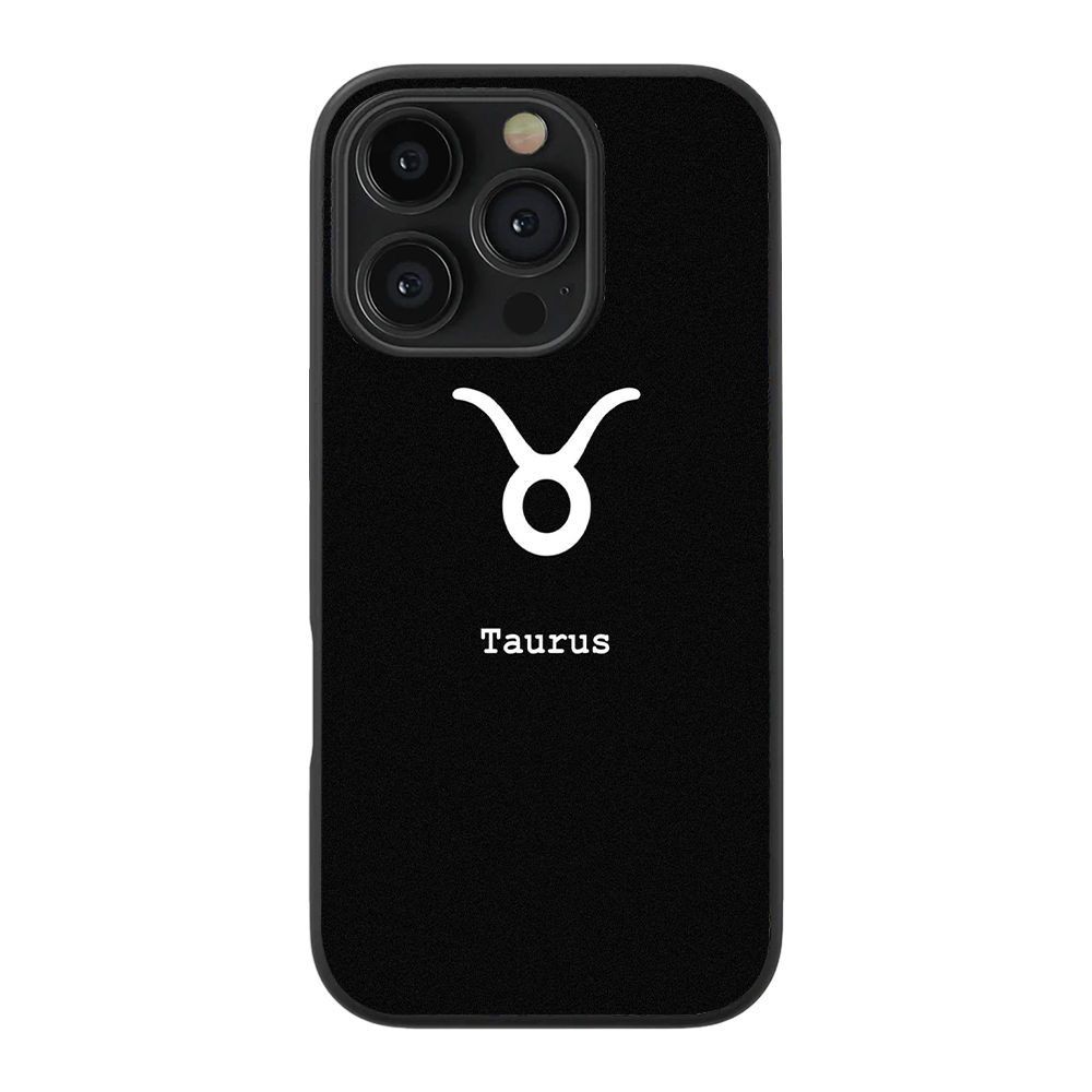 Taurus Zodiac Sign Glass Phone Case