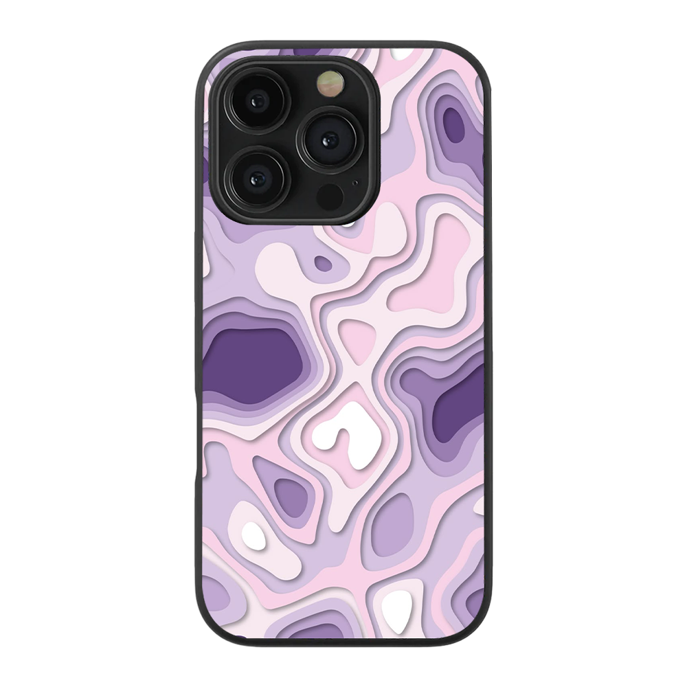 Violet Abstract Glass Phone Case