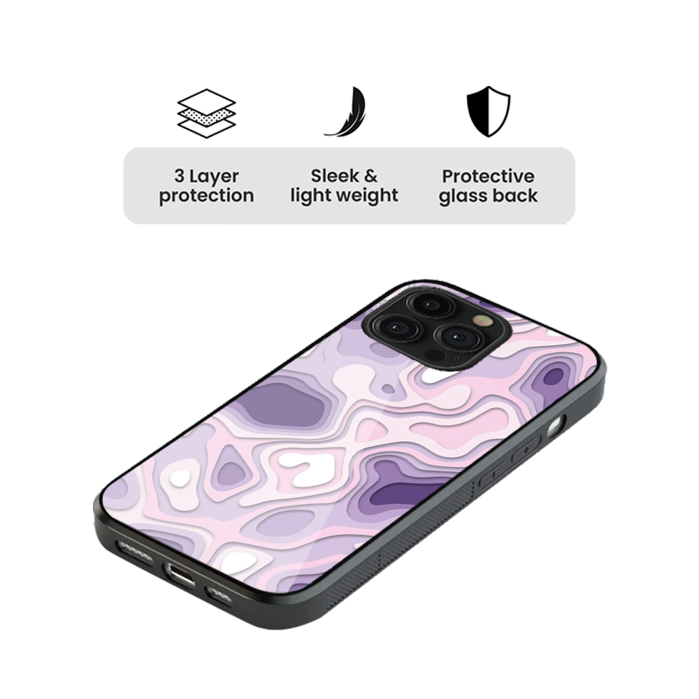 Violet Abstract Glass Phone Case
