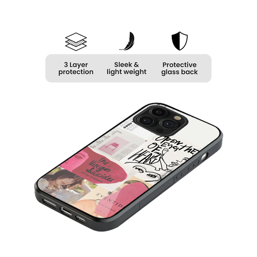 Eyes Of The Heart Abstract Glass Phone Case