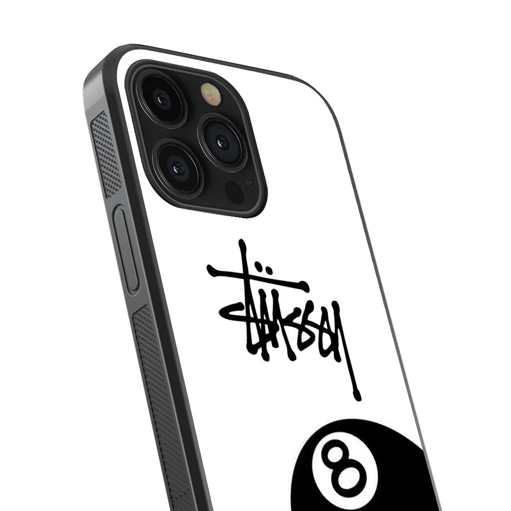 Stussy 8Ball Y2K Glass Phone Case