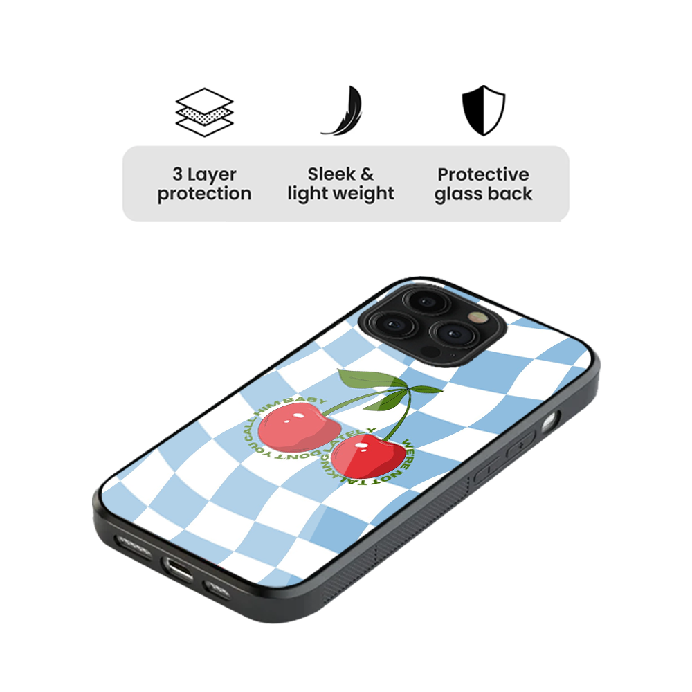 Cherries Y2K Glass Phone Case
