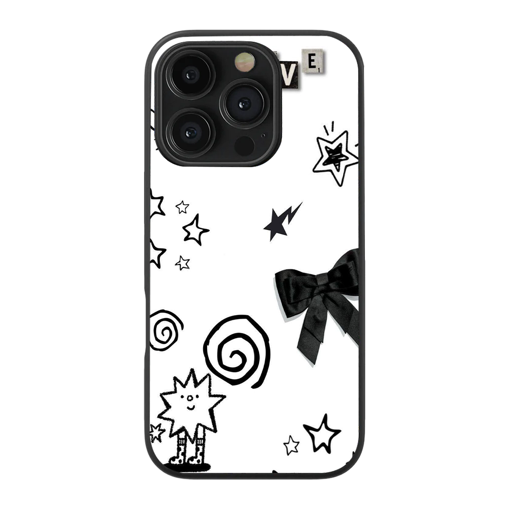 Playful Doodle X Scrapbook Glass Phone Case