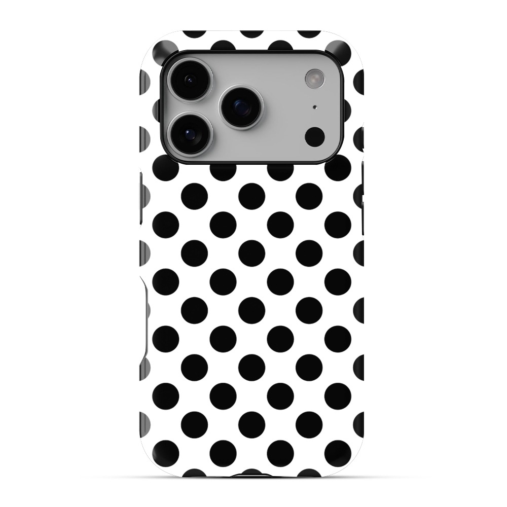 Polka Dot | White & Black II Phone Case