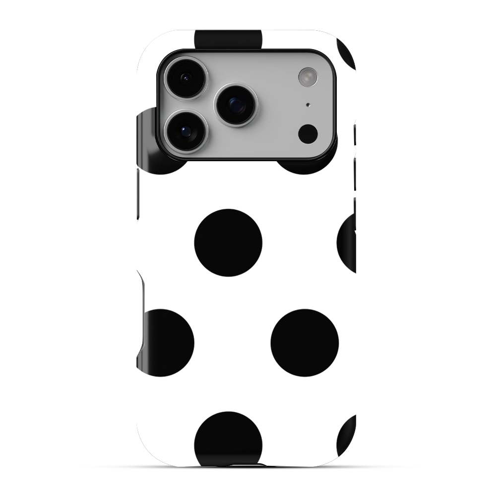 Polka Dot | White & Black III Phone Case