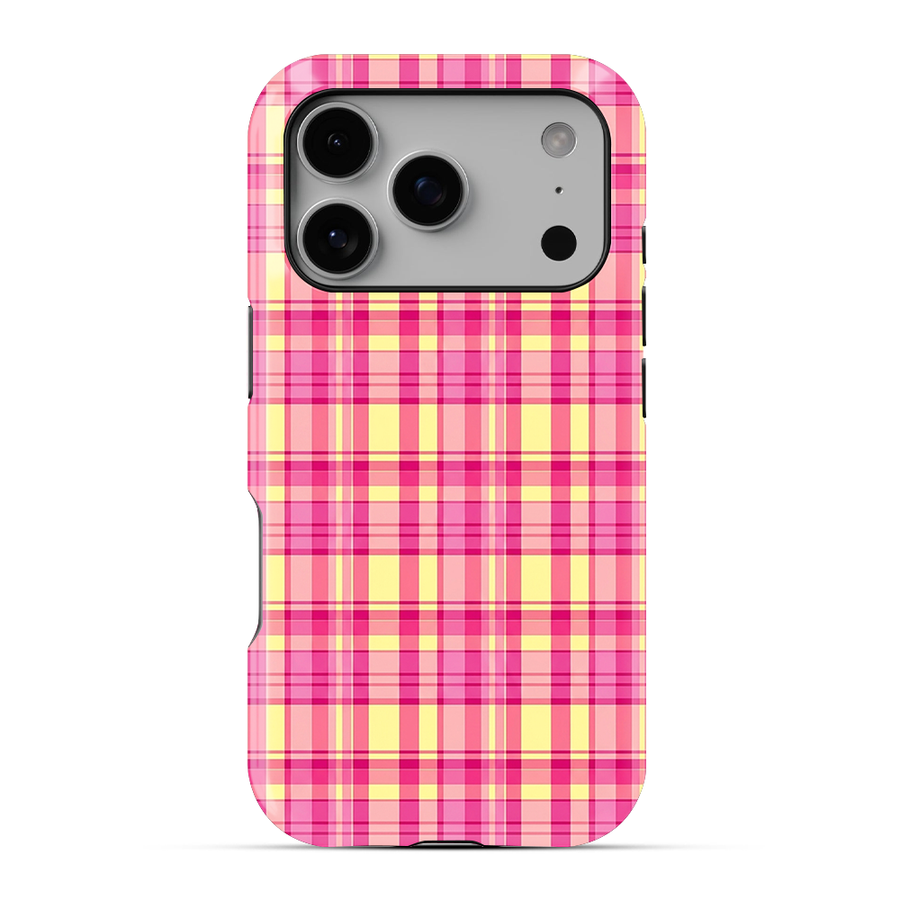 Gingham | Pink & Yellow Phone Case