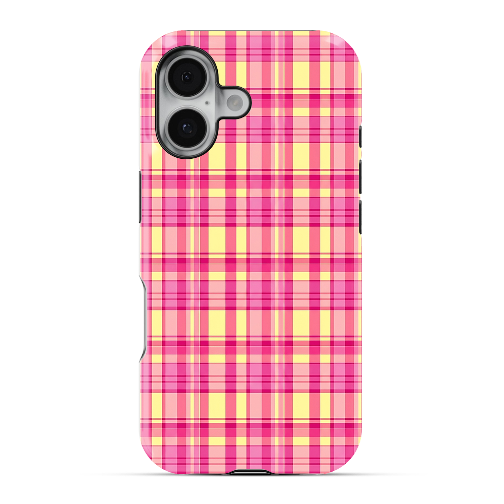 Checkered | Pink & Yellow Phone Case