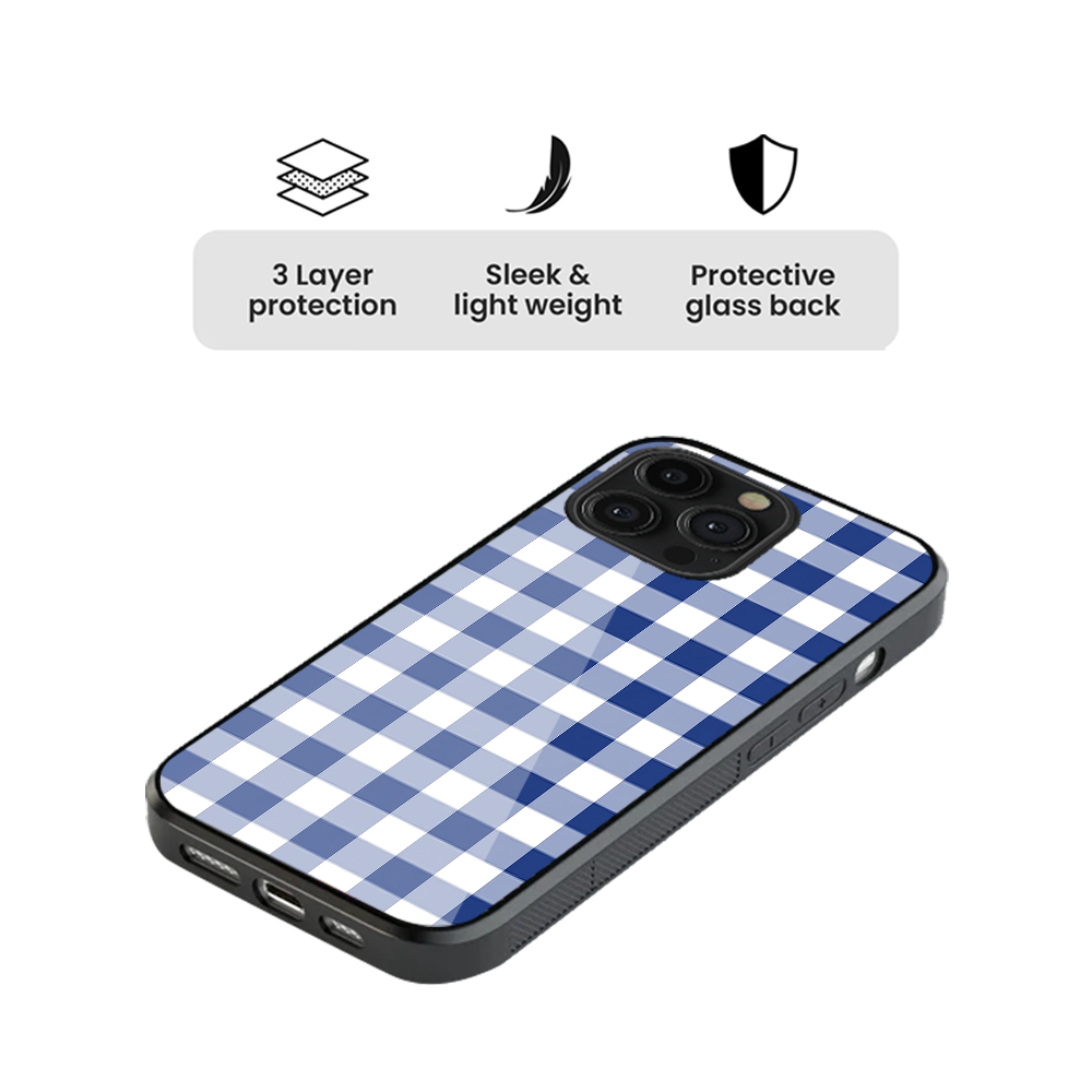 Checkered | Blue & White - VI Phone Case