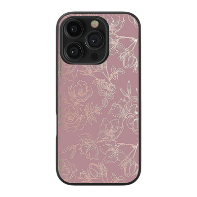 Dusty Rose Chrome Floral Phone Case