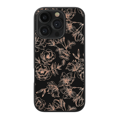 Floral Rose Gold Chrome Phone Case