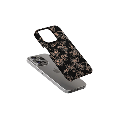 Floral Rose Gold Chrome Phone Case