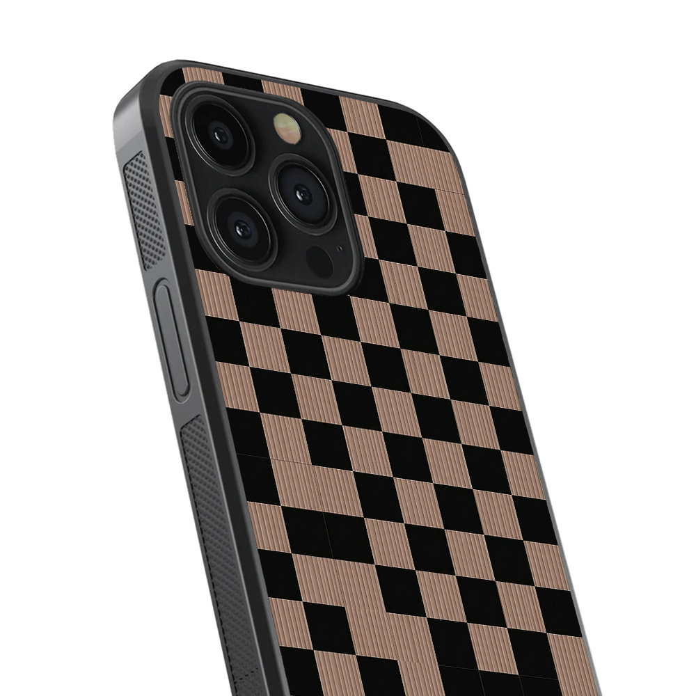 Mocha Vibe Checkered Phone Case