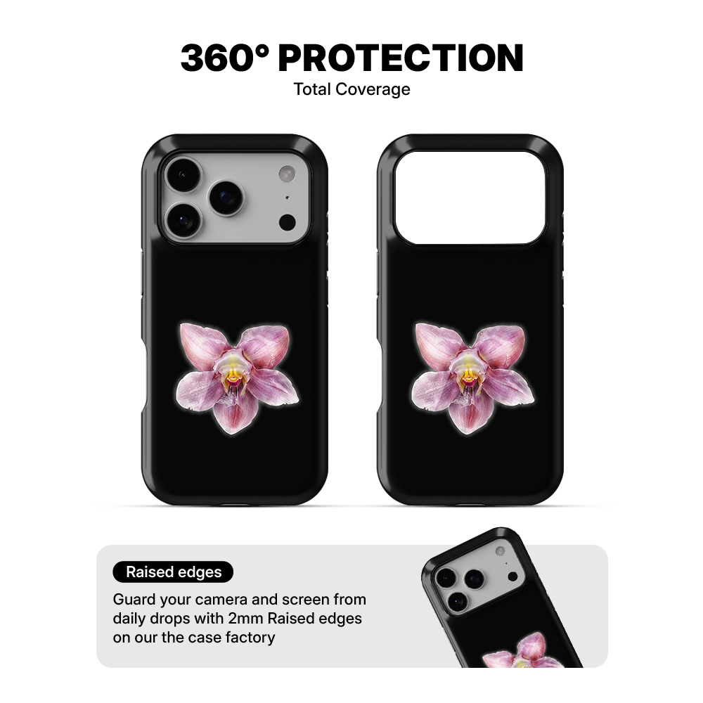 Orchid | Black Phone Case
