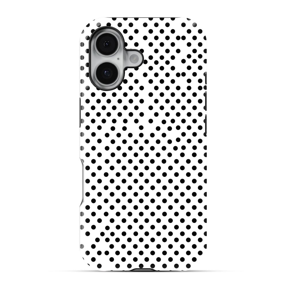 Polka Dot | White & Black I Phone Case