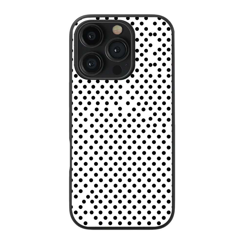 Polka Dot | White & Black I Phone Case