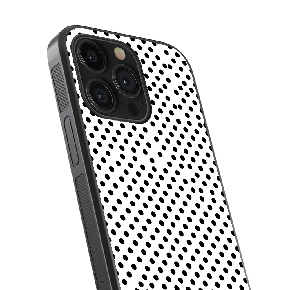 Polka Dot | White & Black I Phone Case