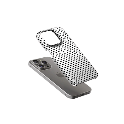 Polka Dot | White & Black I Phone Case