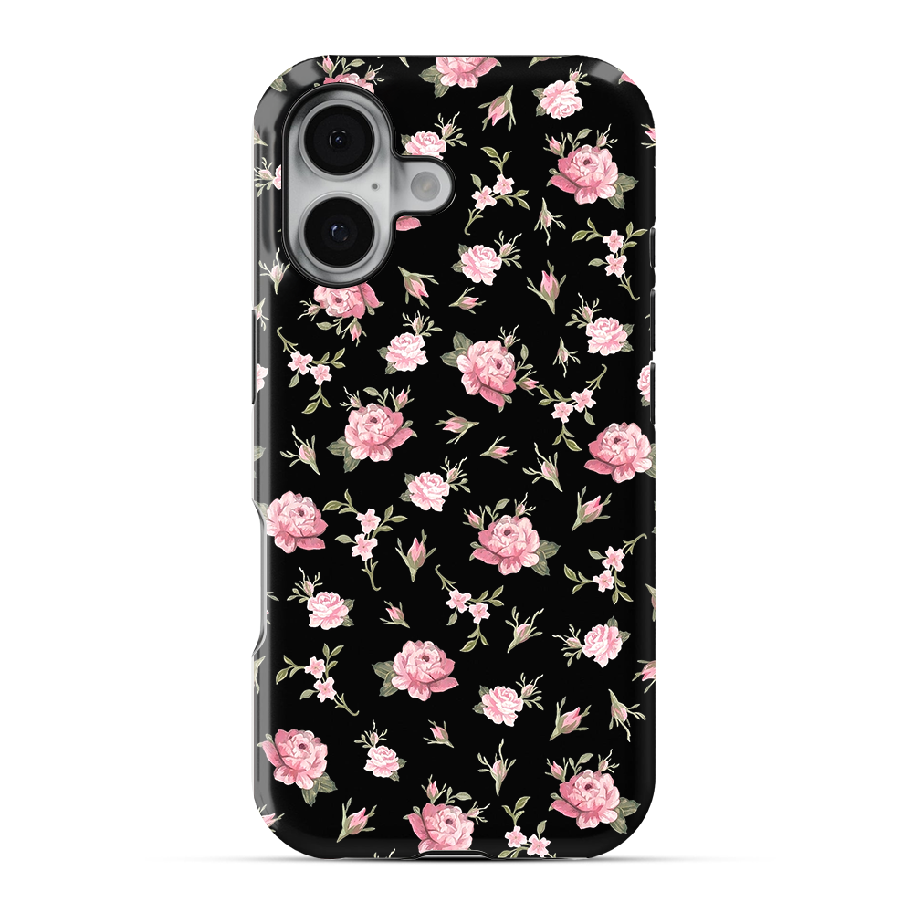 Black & Pink Floral Phone Case