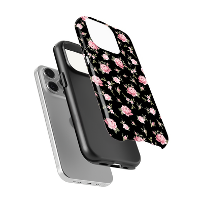 Black & Pink Floral Phone Case