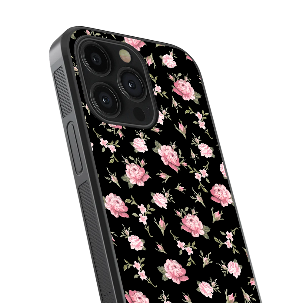 Black & Pink Floral Phone Case