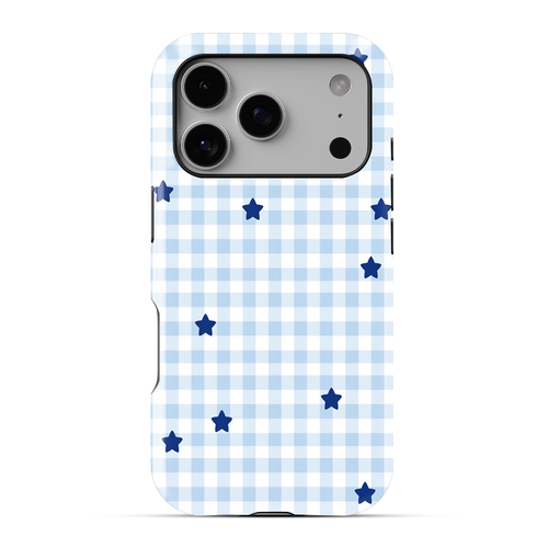 Gingham | Blue & White - I Phone Case