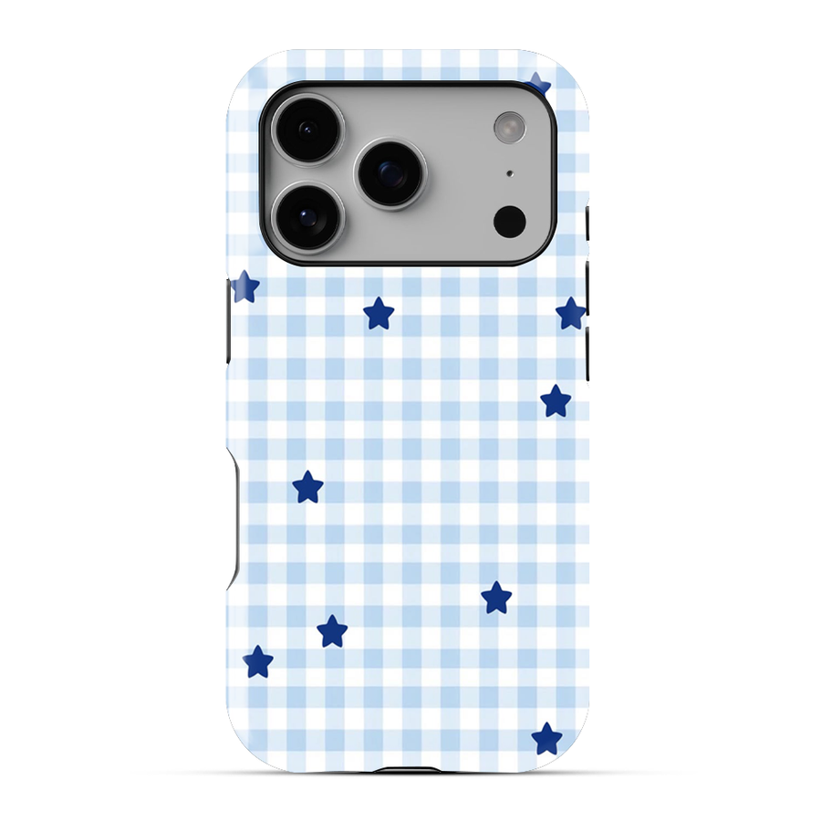 Gingham | Blue & White - I Phone Case
