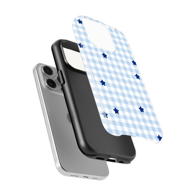 Checkered | Blue & White - I Phone Case