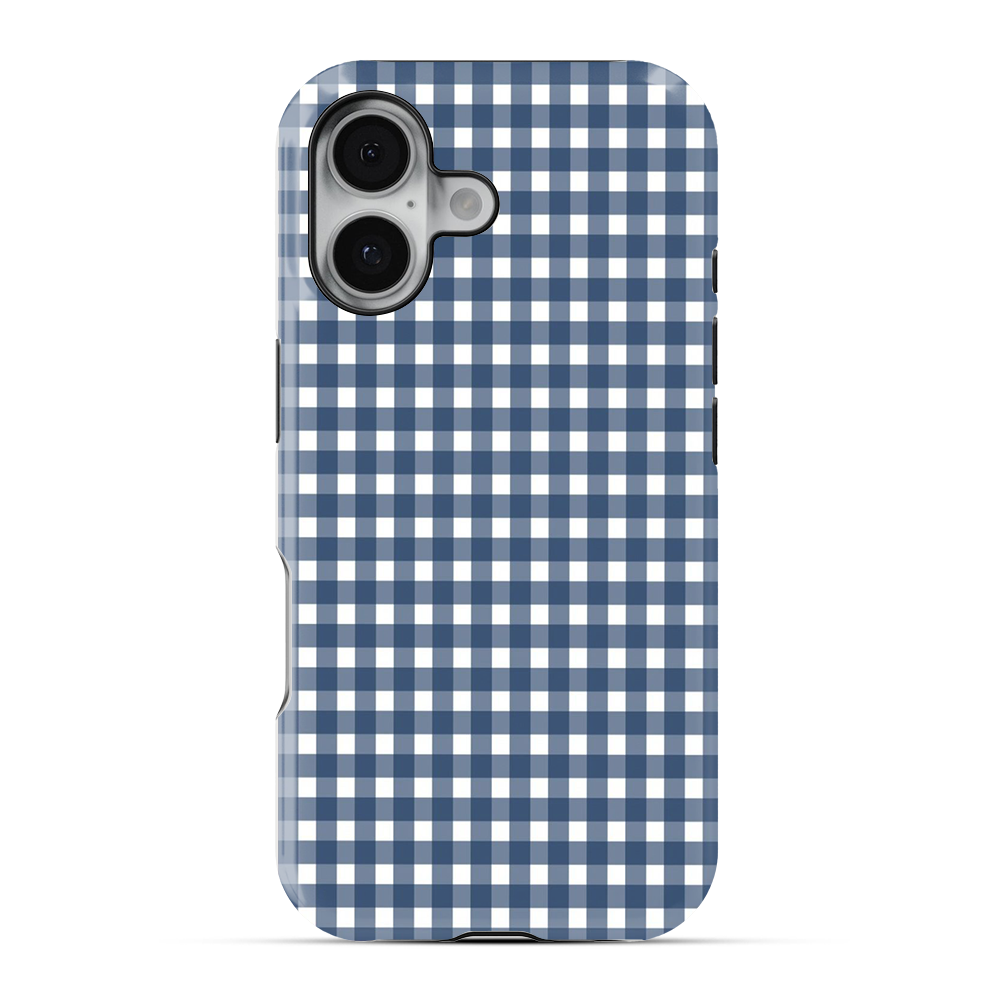 Checkered | Blue & White - V Phone Case