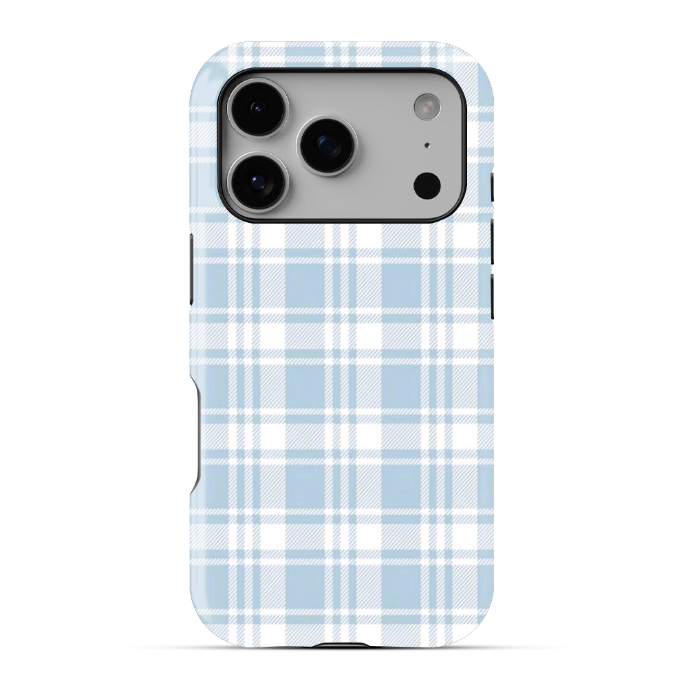 Checkered | Blue & White - II Phone Case
