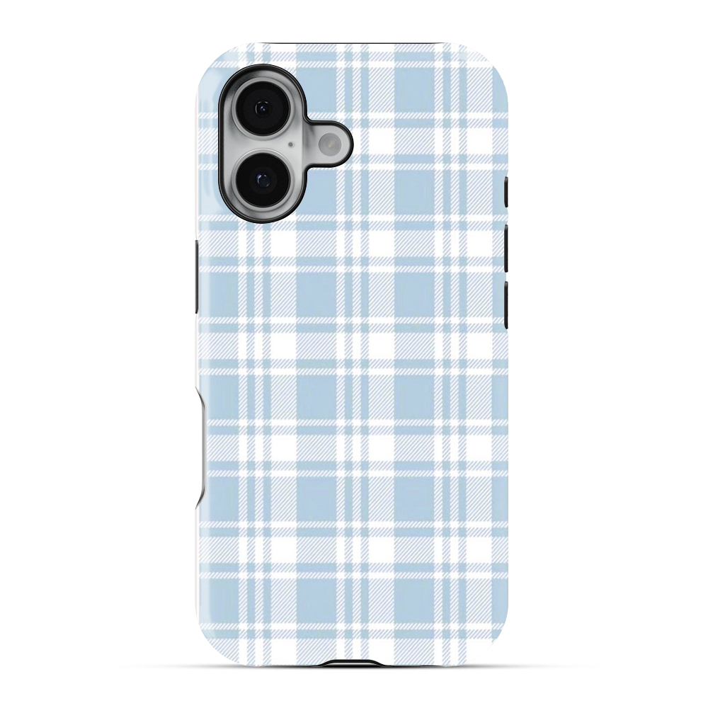 Checkered | Blue & White - II Phone Case