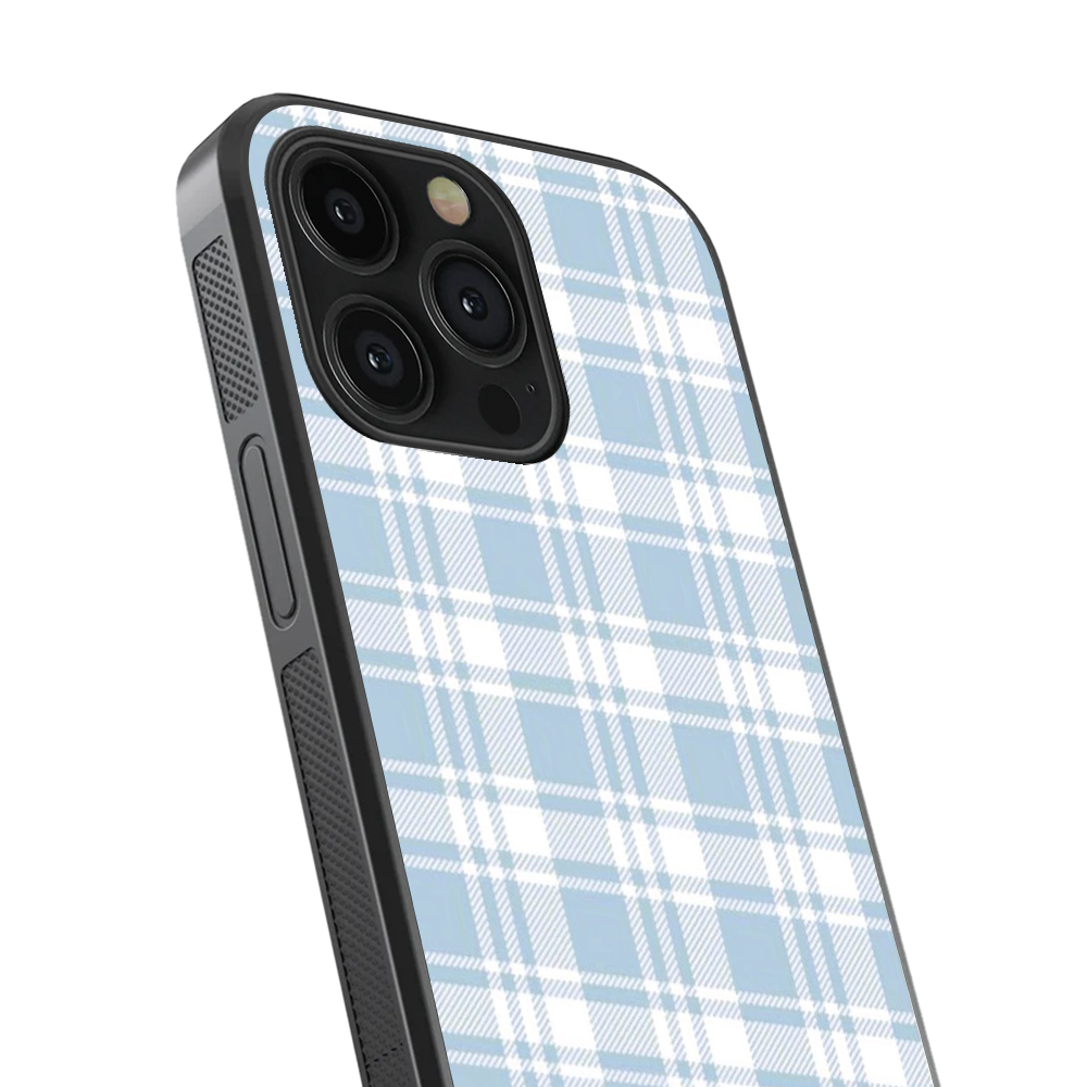 Checkered | Blue & White - II Phone Case