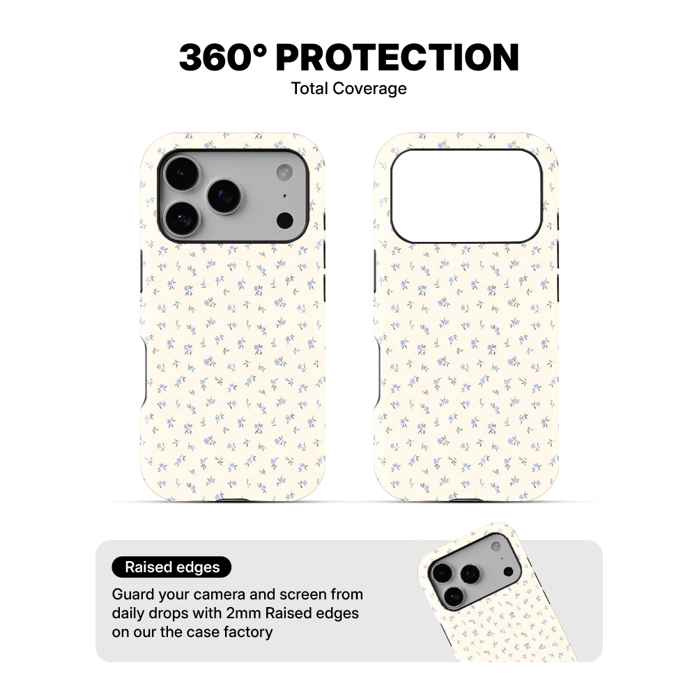 Blue Floral Whisper Phone Case