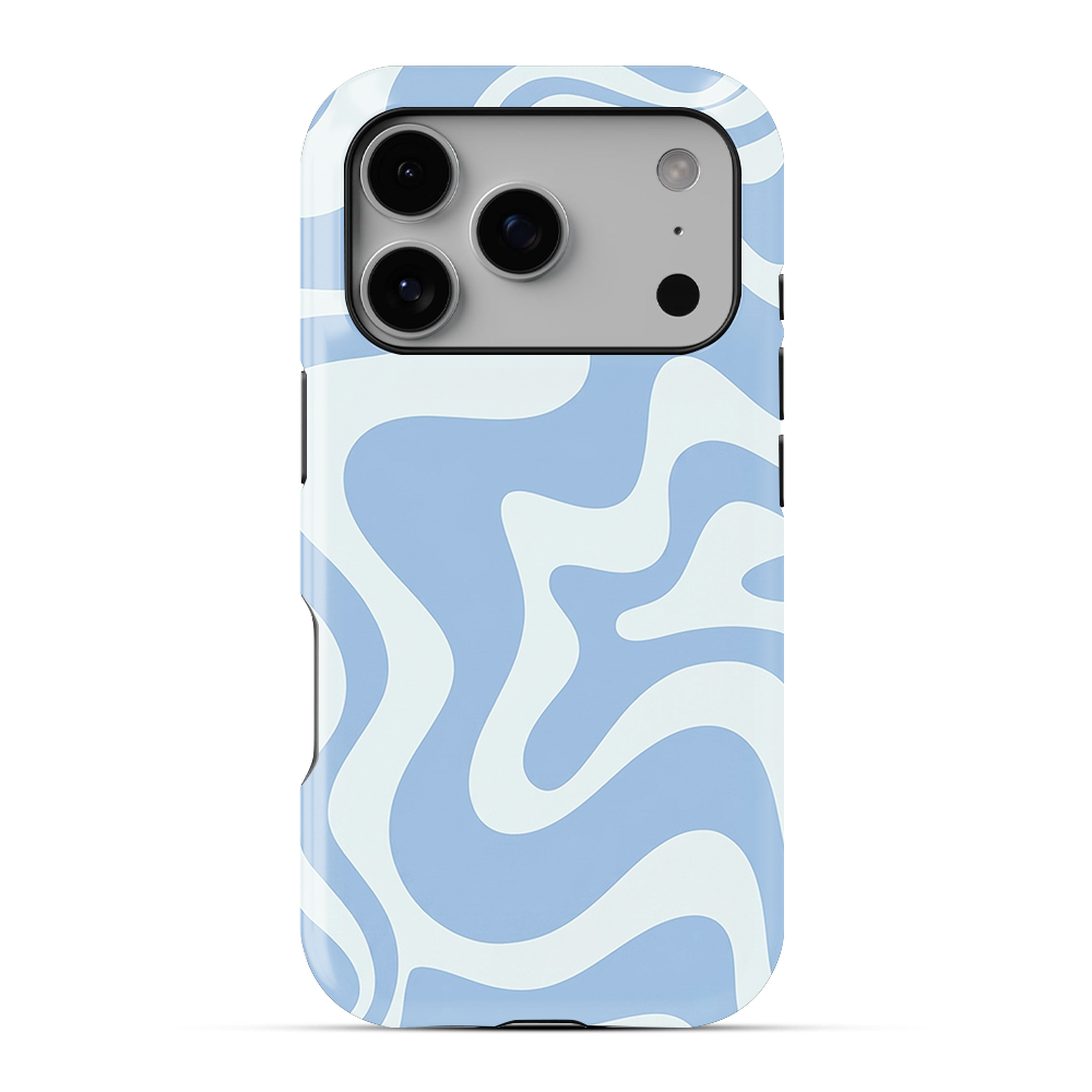 Retro Liquid Swirl | Blue Phone Case