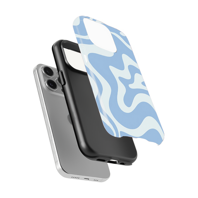 Retro Liquid Swirl | Blue Phone Case