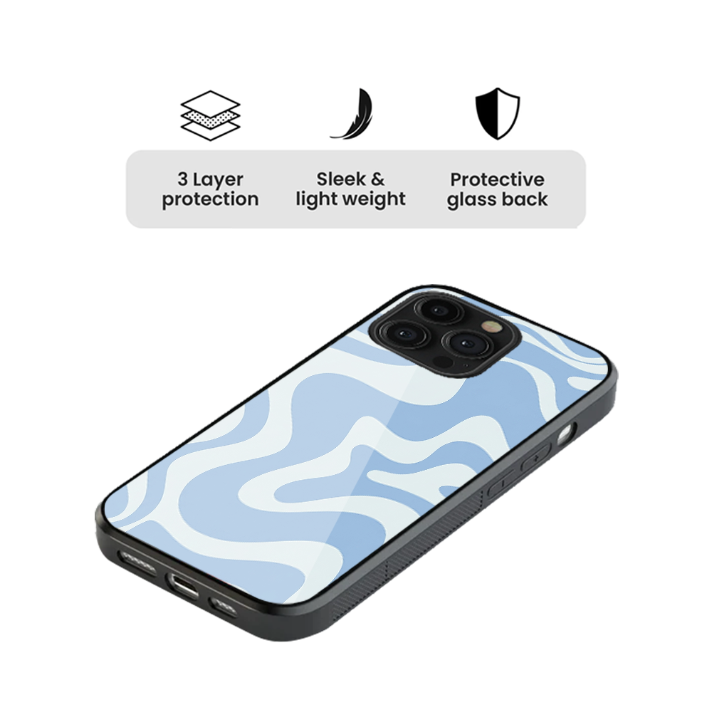 Retro Liquid Swirl | Blue Phone Case