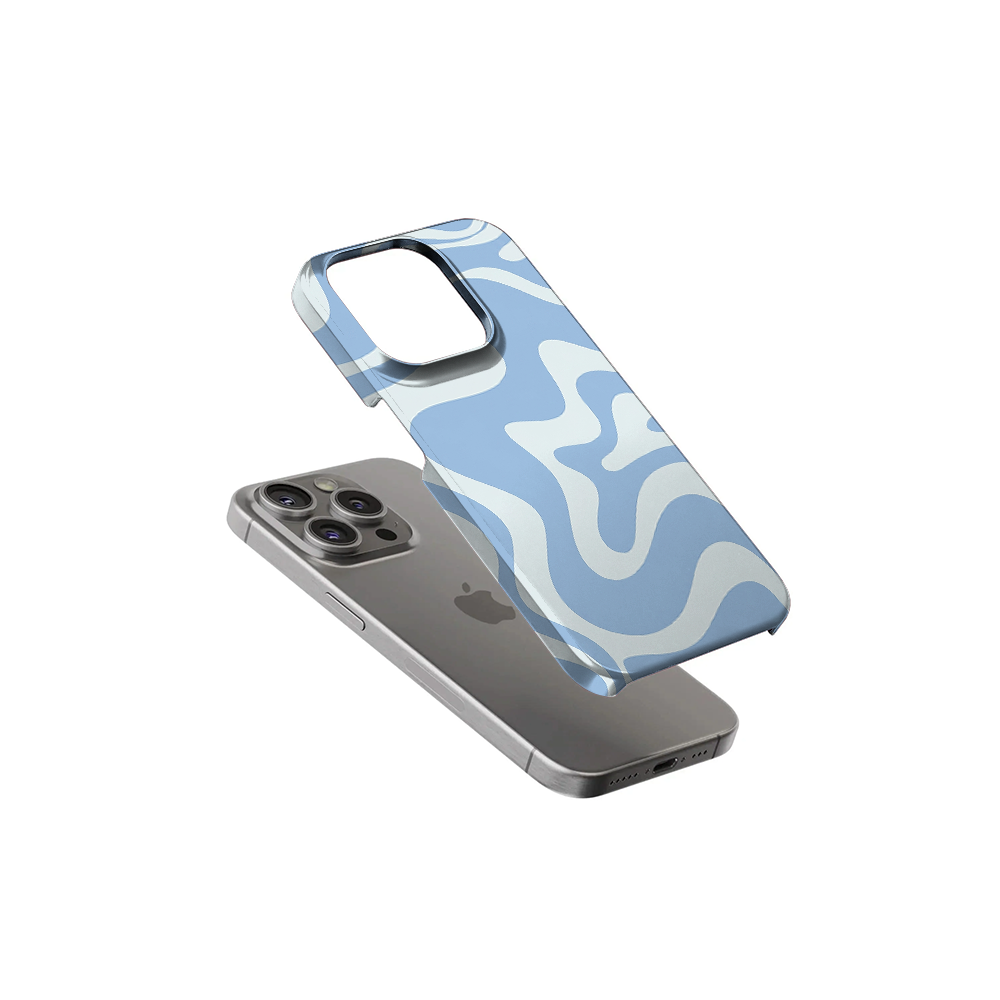 Retro Liquid Swirl | Blue Phone Case