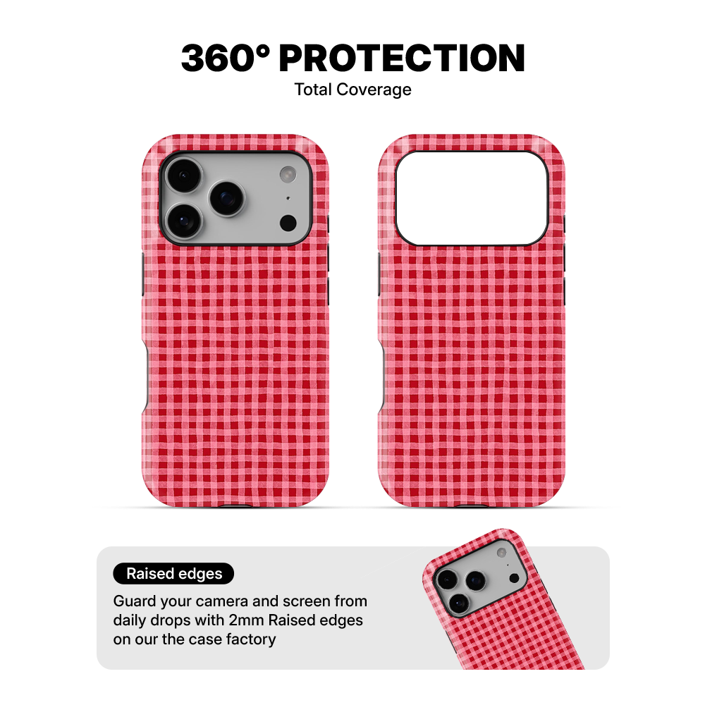 Checkered | Cottage Red Phone Case