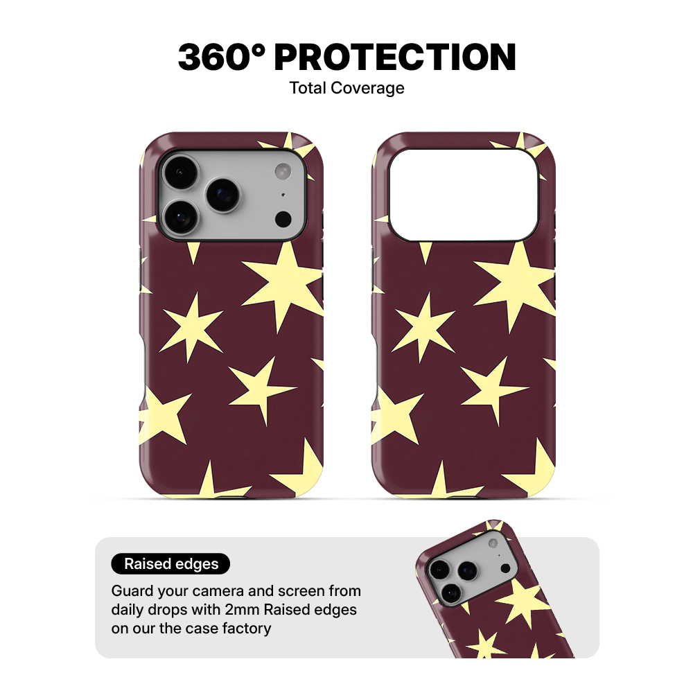 Starry | Burgundy Phone Case