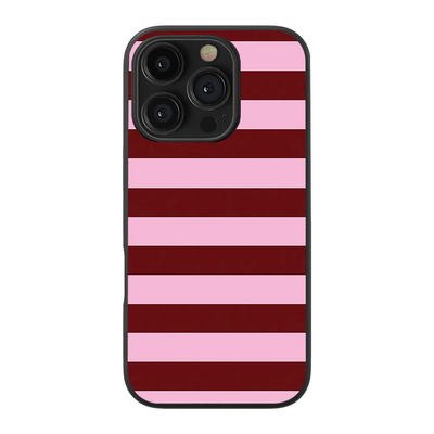 Striped | Burgundy & Pink Phone Case