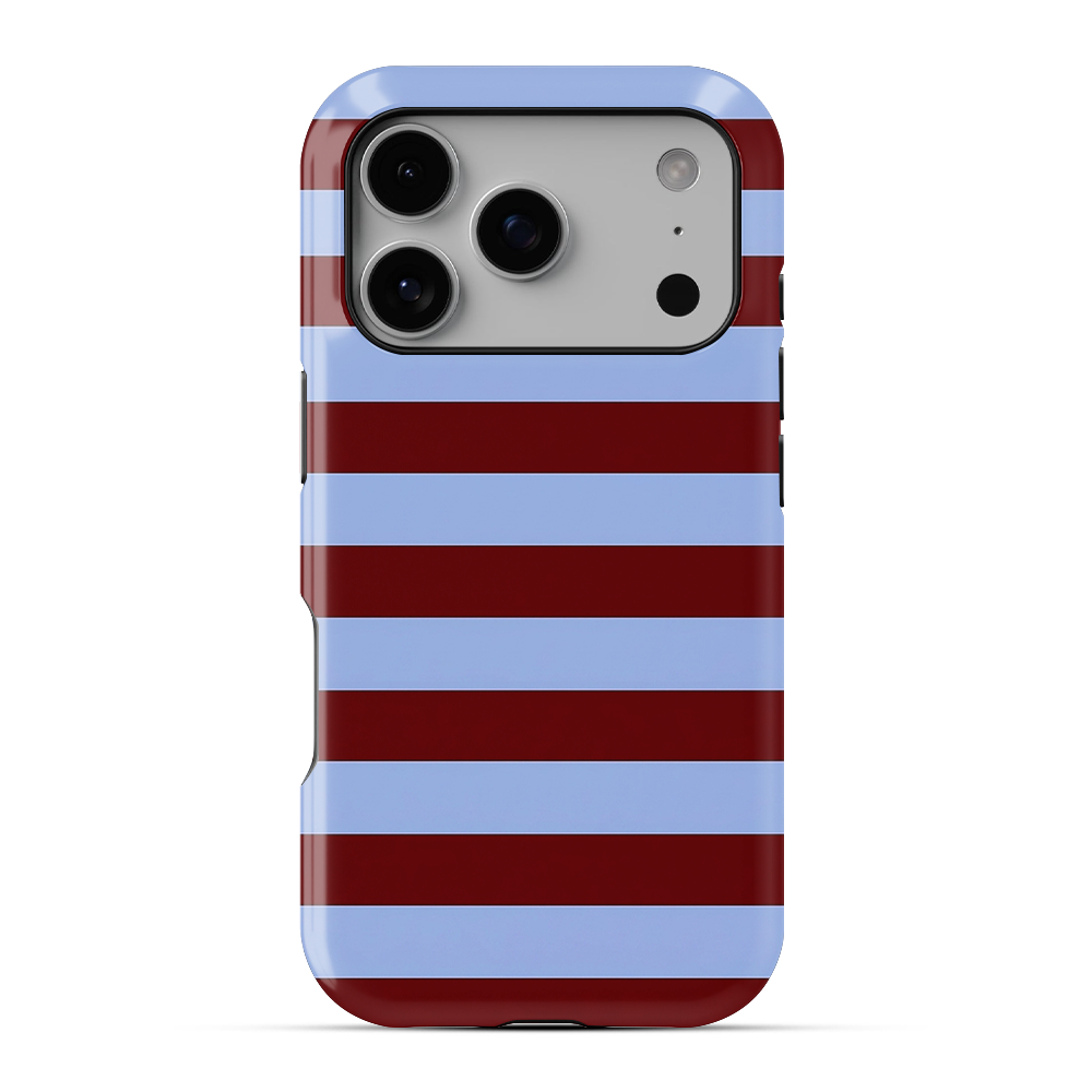 Striped | Blue & Burgundy Phone Case