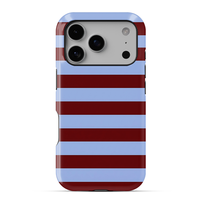 Striped | Blue & Burgundy Phone Case
