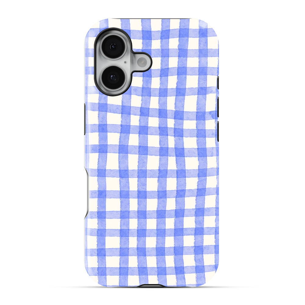 Checkered | Blue & White - III Phone Case