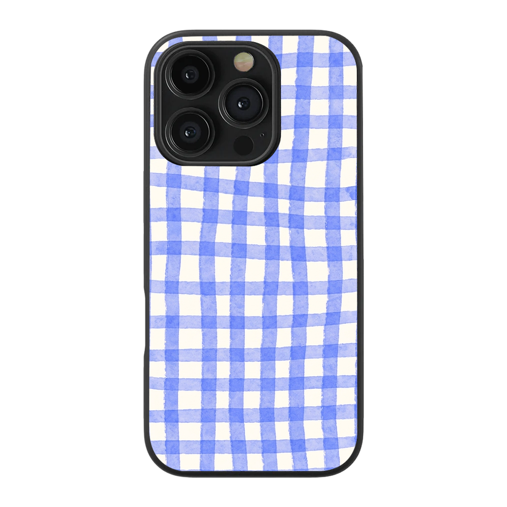 Checkered | Blue & White - III Phone Case