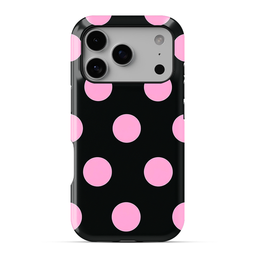 Polka Dot | Black & Pink Phone Case