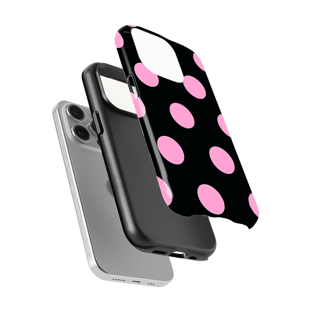Polka Dot | Black & Pink Phone Case