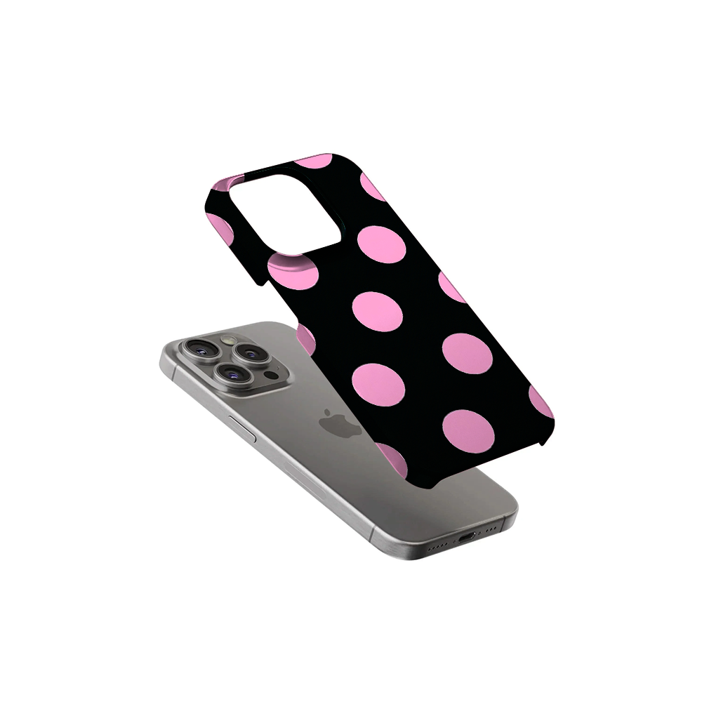 Polka Dot | Black & Pink Phone Case