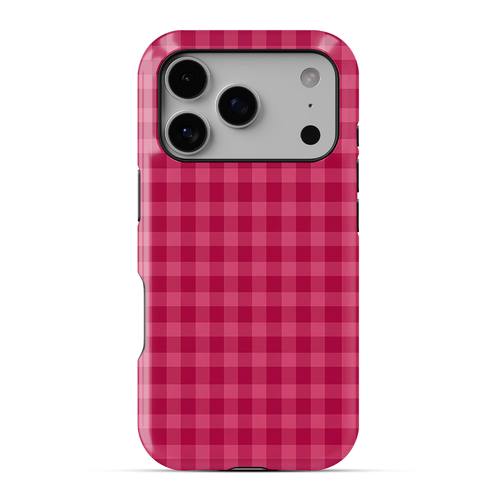 Gingham | Pink & Red Phone Case