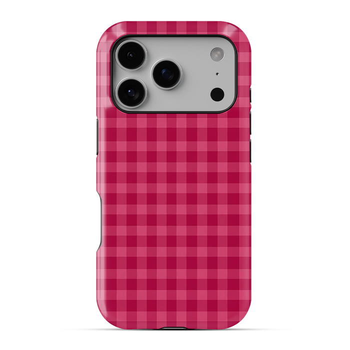 Gingham | Pink & Red Phone Case