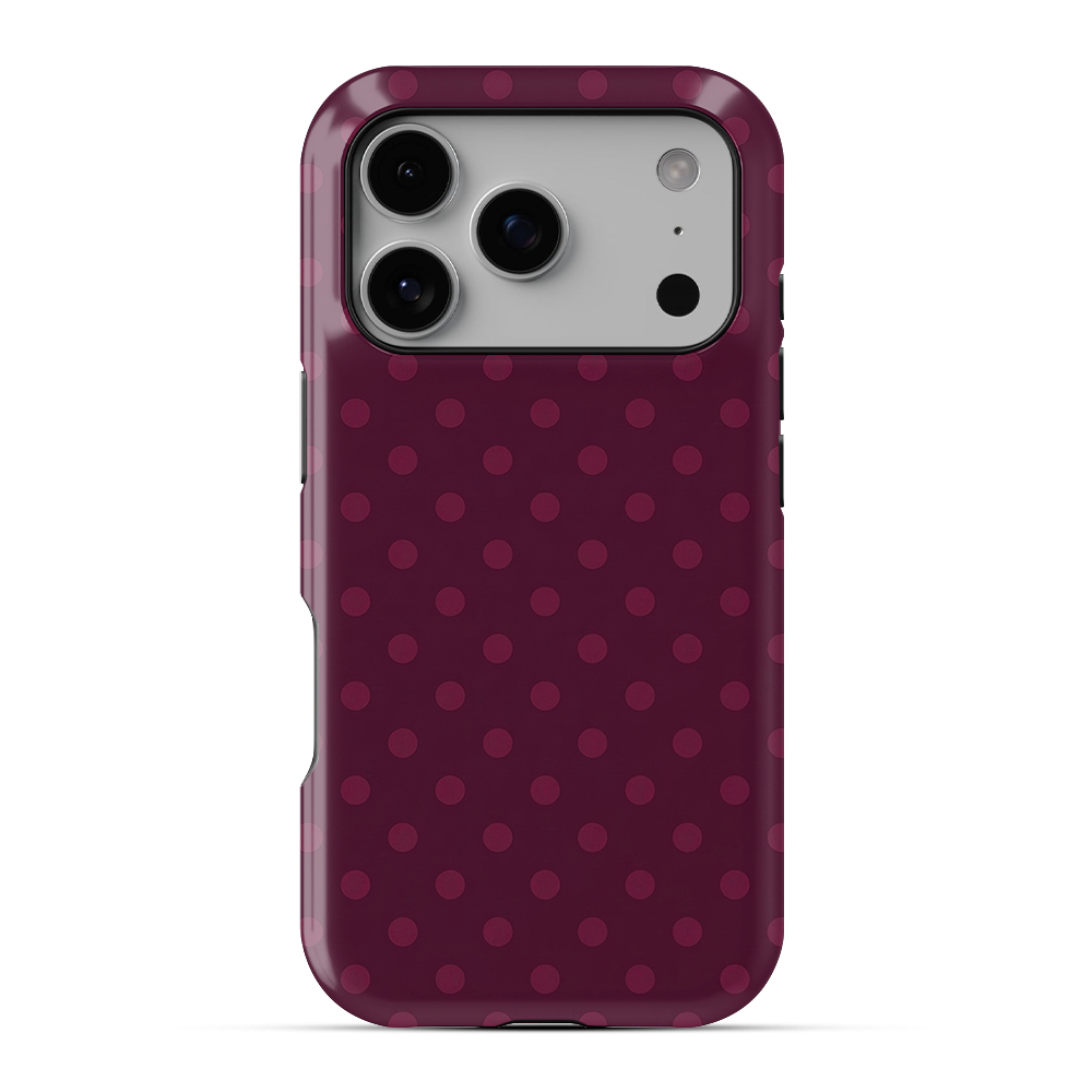 Polka Dot | Burgundy Phone Case